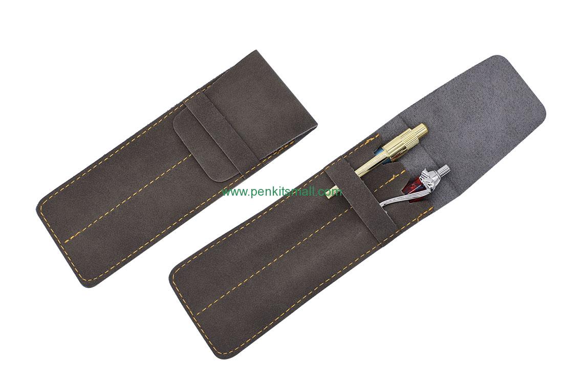 RZ-LPS01-2GGrey leather pen sleeves