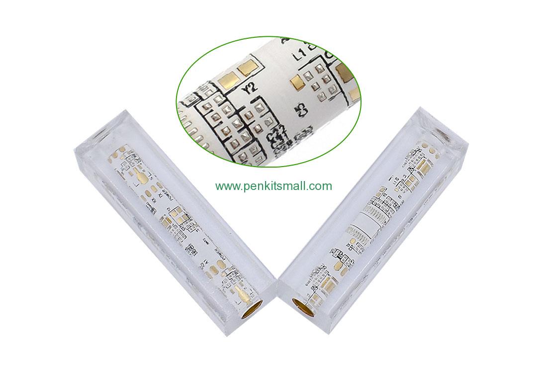 RZ-CB3#-WWhite circuit board fancy pen blanks(2pcs/set)