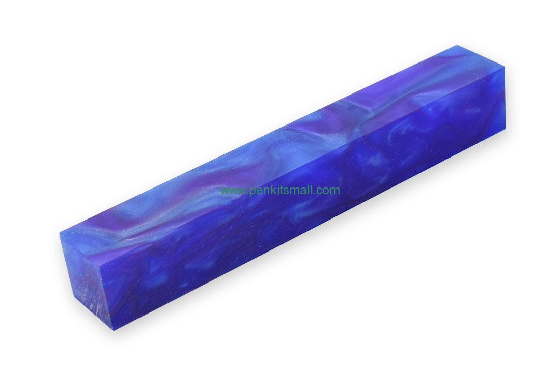 RZ-TM44-BLAcrylic pen blank (Blue with purple line)