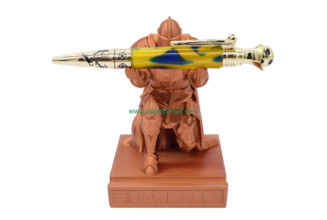 RZ-PH45-COPCopper 3D Knight pen holder
